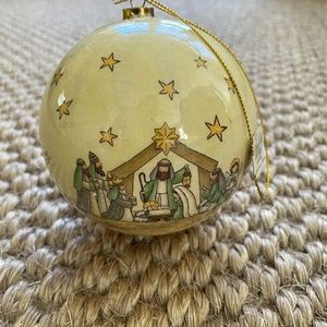 Burton Christmas Ornament Tina Wenke Nativity Oh Come All Ye Faithful In Box